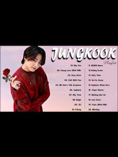 [画像][x][ JUNGKOOK PLAYLIST][プレイリスト]BTS JUNGKOOK ジョングクSolo Songs ソロ&カバー曲 - YouTube 余白なし