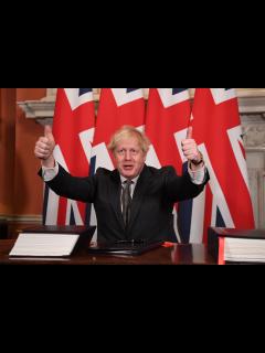 [画像][x]UK parliament passes Boris Johnson's post-Brexit deal 余白なし