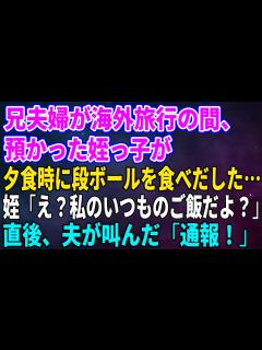 [画像][x]【スカッとする話】兄夫婦の海外旅行の間、預かった姪っ子が夕食時に段ボールを食べだした…問いただすと姪「え？私のいつものご飯だよ？」直後、夫が ... 余白なし