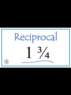 [画像][x]Reciprocal of 1 3/4 (One and Three-Fourths) - YouTube 余白なし