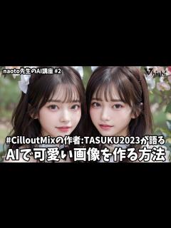 [画像][x]【世界一のAIモデル】#ChilloutMix の作者 TASUKU2023によるAIで可愛い画像を作る方法【naoto先生のAI講座 #2 ... 余白なし