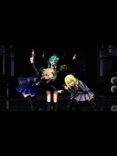 [画像][x]スノートリック 霧雨魔理沙 東風谷早苗 アリス・マーガトロイド JKスタイル 【Ray-MMD1.52 ぱんつ注意 余白なし